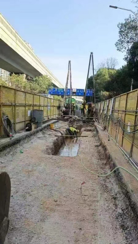 华筑天下承建深圳华侨城充电站_基坑支护与地基加固一体化施工